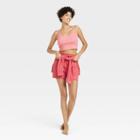 Women's Lettuce Edge Lounge Camisole - Colsie Coral Pink