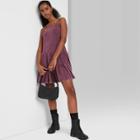 Women's Mineral Wash Sweatshirt Dress - Wild Fable Purple