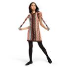 Women's Colore Zig Zag Sleeveless Crewneck Sweater Dress - Missoni For Target Xl, Women's, Brown
