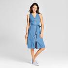Women's Zip-up Denim Dress - Mossimo Blue