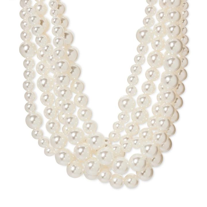 Sugarfix By Baublebar Multi Strand Pearl Choker Necklace - Pearl, Girl's