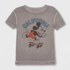 Junk Food Toddler Boys' Mickey Mouse Short Sleeve Graphic T-shirt - Gray