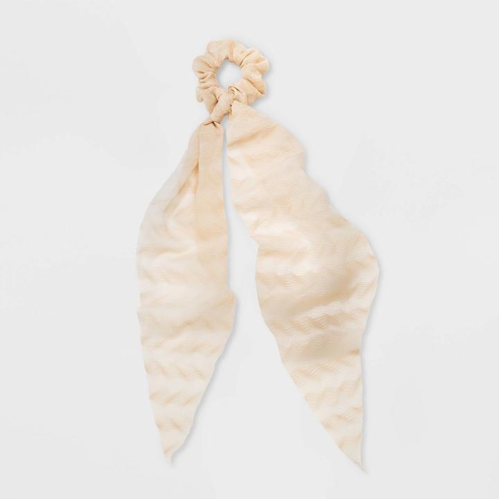 Texture Fabric Scarf Hair Twister - A New Day Ivory