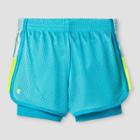 Girls' 2-in-1 Mesh Shorts - C9 Champion Turquoise