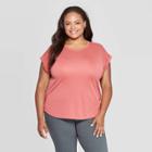 Women's Plus Size Cuffed Short Sleeve Crewneck T-shirt - Ava & Viv