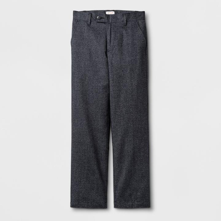 Boys' Solid Pants - Cat & Jack Charcoal Opaque