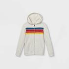 Boys' Chest Stripe Hooded Sweatshirt - Cat & Jack Gray