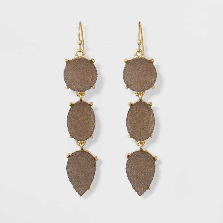 Sugarfix By Baublebar Druzy Drop Earrings - Metallic