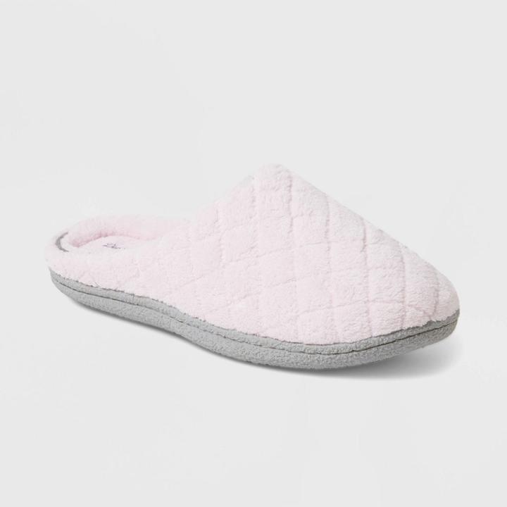 Women's Dearfoams Leslie Quilted Terry Clog Slippers - Pink