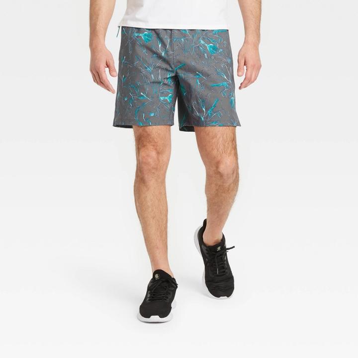 Men's Floral Hybrid Shorts - All In Motion Turquoise