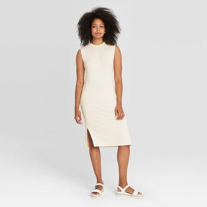 Women's Essential Sleeveless Knit Dress - Prologue Cream