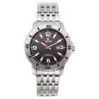 Men's Croton Analog Watch - Silver With Black Dial