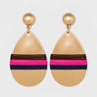 Pink, Burgundy And Blue Wrapped Drop Earrings - A New Day Gold, Blue/red/gold