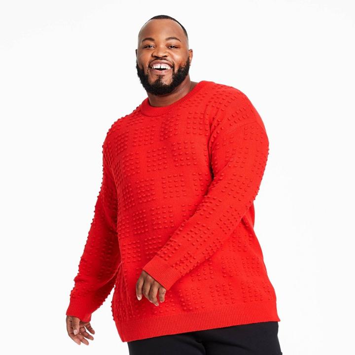Men's Big & Tall Textured Sweater - Lego Collection X Target Red