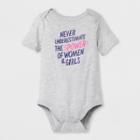 Baby Short Sleeve Never Underestimate The Power Of Women Jumpsuit - Cat & Jack Heather Gray Newborn