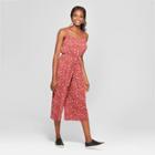 Women's Floral Print Sleeveless Tie Waist Jumpsuit - Lily Star (juniors') Coral M, Size: