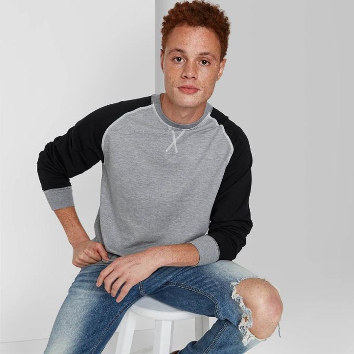 Men's Standard Fit Fleece Sweatshirt - Original Use Black/gray