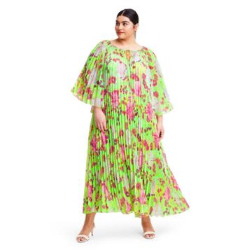 Plus Size Floral Pleated Dress - Christopher John Rogers For Target Green