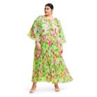 Plus Size Floral Pleated Dress - Christopher John Rogers For Target Green