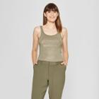 Women's Any Day Shine Tank - A New Day Olive/gold (green/gold)
