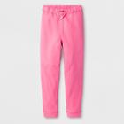 Girls' Adaptive Fleece Jogger Pants - Cat & Jack Pink