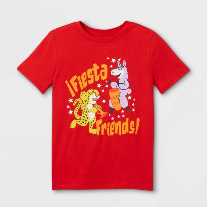 Boys' 'fiesta Friends' Graphic Short Sleeve T-shirt - Cat & Jack Red