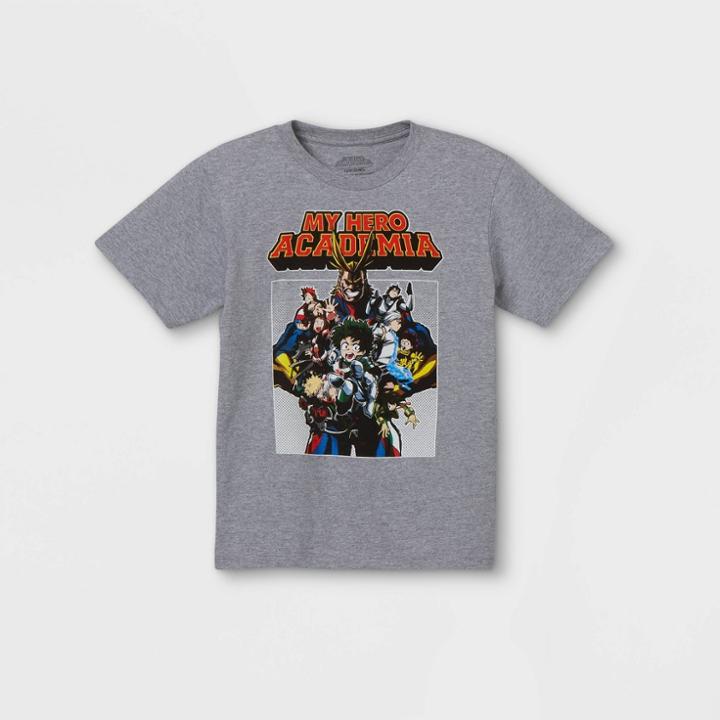Boys' My Hero Academia Short Sleeve T-shirt - Gray
