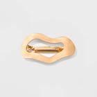 Swirly Oval Metal Hair Barrette - A New Day Gold