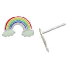 Target Girls' Sterling Silver Enamel Rainbow Stud Earring