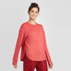 Women's Cozy Curved Hem Sweatshirt - Joylab Coral Red M, Women's, Size: Medium, Pink Red