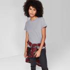 Petitewomen's Short Sleeve Relaxed Crewneck T-shirt - Wild Fable Heather Gray M,