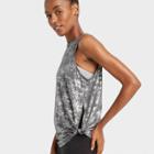 Women's Printed Side-tie Tank Top - All In Motion Gray