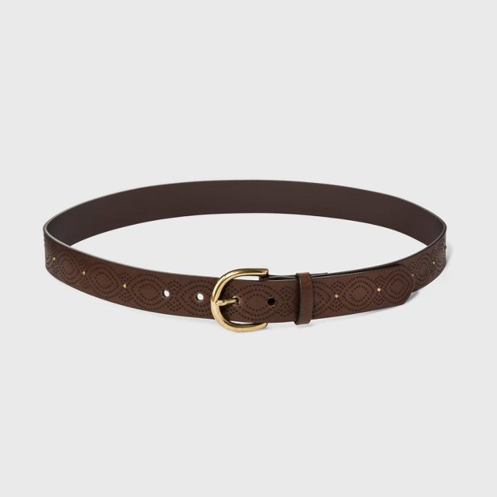 Target Women's Laser Etched Studs Belt - Universal Thread Black