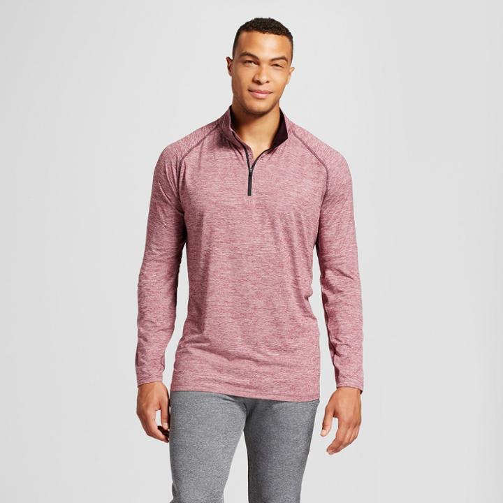 Men's Big & Tall 3/4 Zip - C9 Champion Berry (pink)