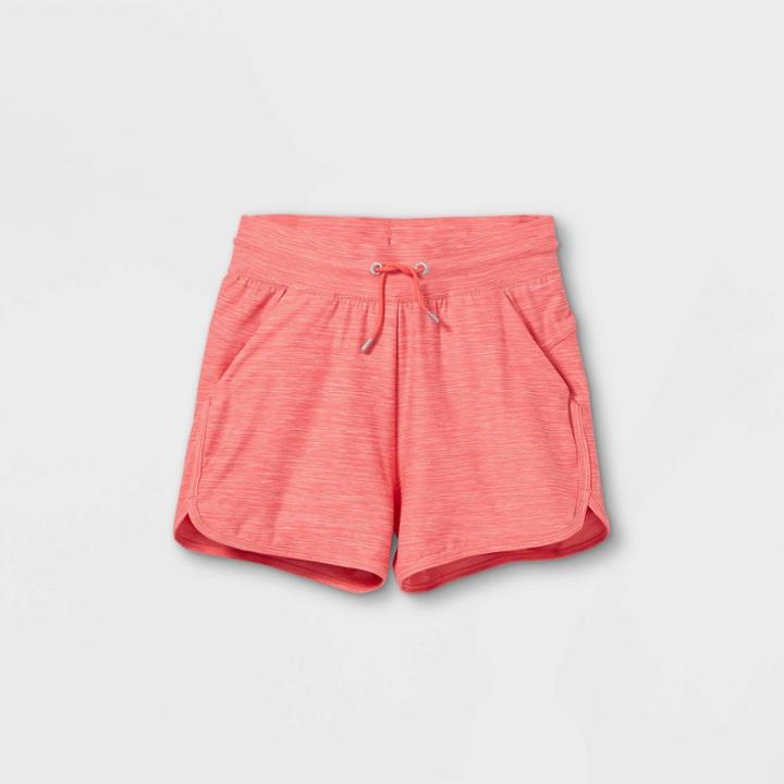 Girls' Soft Gym Shorts - All In Motion Heather Coral