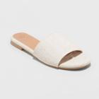 Women's Marcie Slide Sandals - A New Day Cream 5, Women's, Ivory