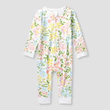 No Brand Baby Mommy & Me Matching Family Footed Pajama - White