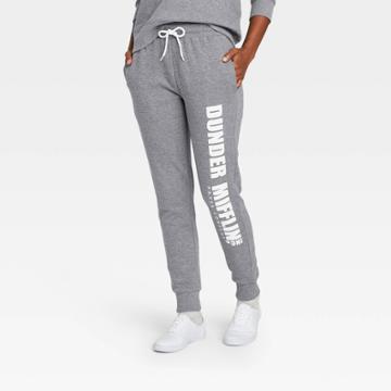 Women's The Office Dunder Mifflin Graphic Jogger Pants - Gray