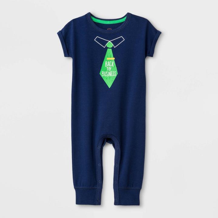 Baby Boys' 'back To Business' Romper - Cat & Jack Blue Newborn, Boy's