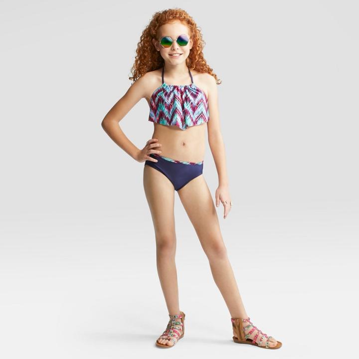 Girls' Mystical Shimmer Bikini Set - Art Class Blue