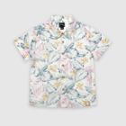 Petitetoddler Boys' Short Sleeve Floral Print Button-down Shirt - Art Class White
