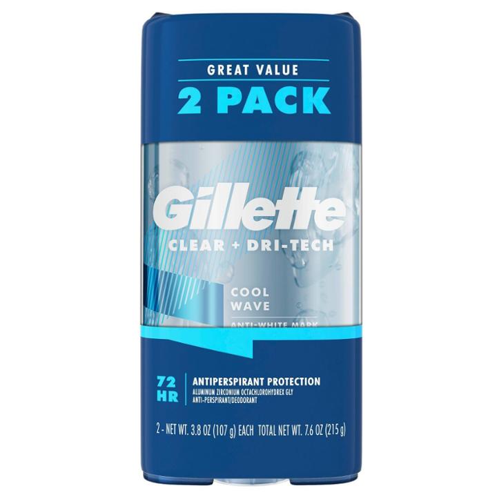 Gillette Antiperspirant Deodorant For Men, Clear Gel, Cool Wave, 72 Hours Sweat Protection