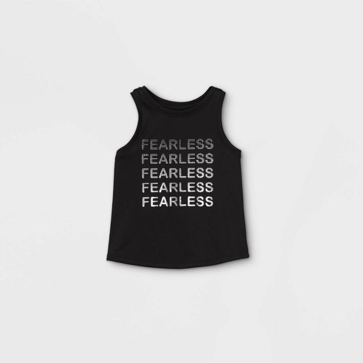 Toddler Girls' 'fearless' Activewear Tank Top - Cat & Jack Black
