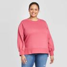 Women's Plus Size Fleece Sweatshirt - Ava & Viv Rose X, Women's, Red