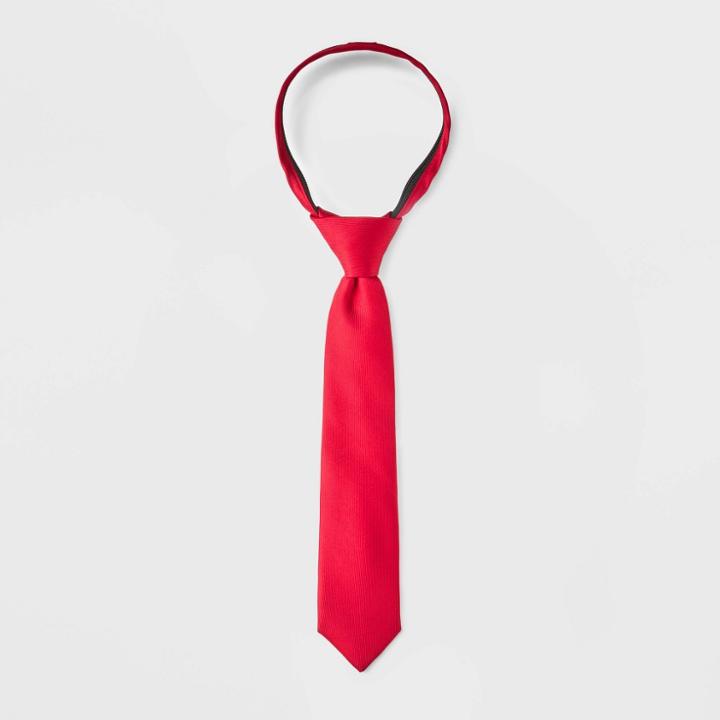 Boys' Solid Tie - Cat & Jack Red