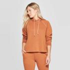 Women's Long Sleeve Crewneck Hoodie Sweatshirt - Universal Thread Fall Maple M, Size: Medium, Fall Brown