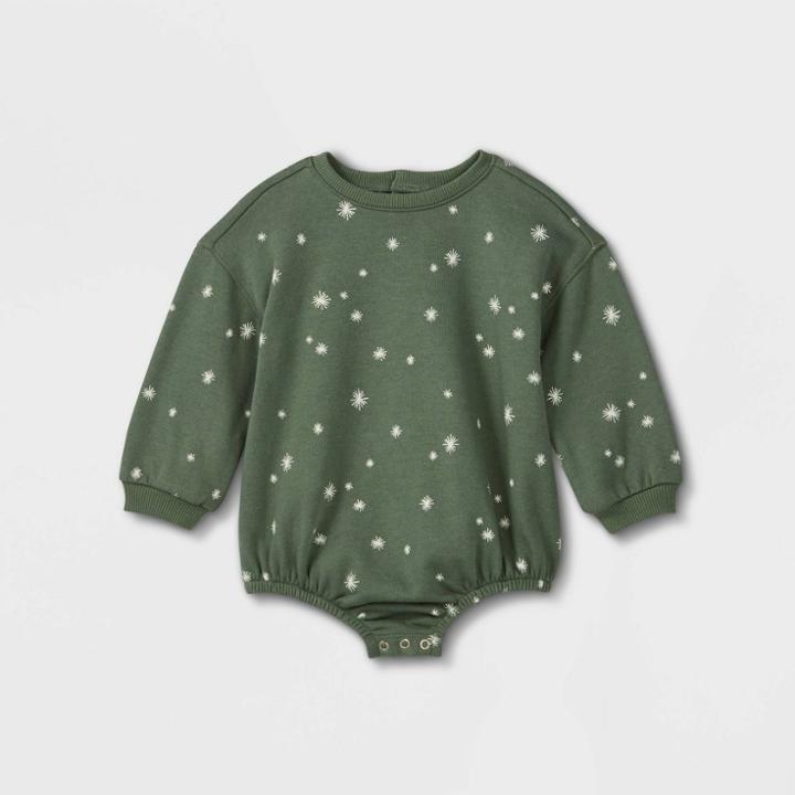 Grayson Collective Baby Star Bubble Sweatshirt - Green Newborn