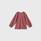 Women's Long Sleeve Mixed Poplin T-shirt - A New Day Purple