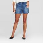 Women's High-rise Jean Shorts - Universal Thread Medium Wash (blue)