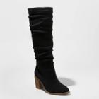 Women's Lainee Heeled Scrunch Fashion Boots - Universal Thread Black